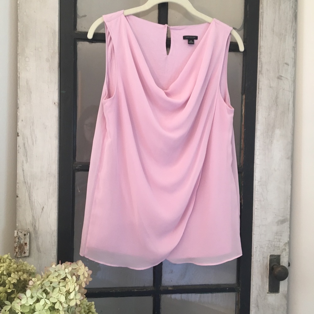 Ann Taylor Draped Cowl Neck Shell